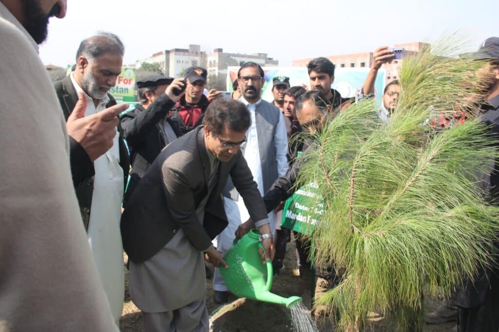 Mardan admin, Abdul Wali Khan University organise tree plantation drive