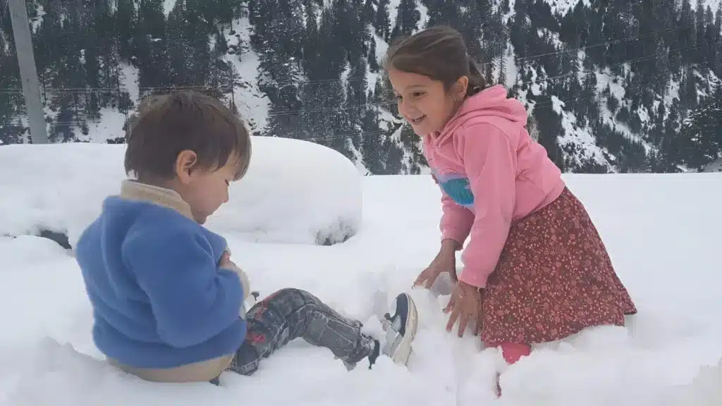 In pictures: people rejoice as snow blankets Upper Dir