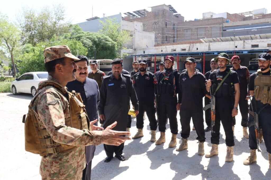 Bannu Brigade Commander Visits Police Stations, Celebrates Eid with Security Personnel