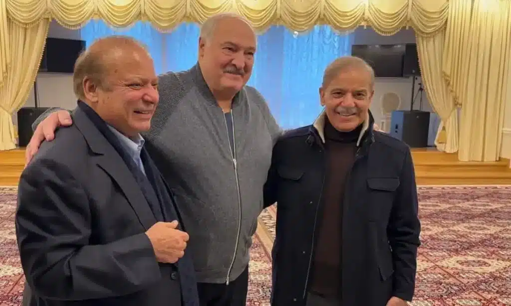 Belarusian President hosts dinner in honour of PM Shehbaz, Nawaz Sharif