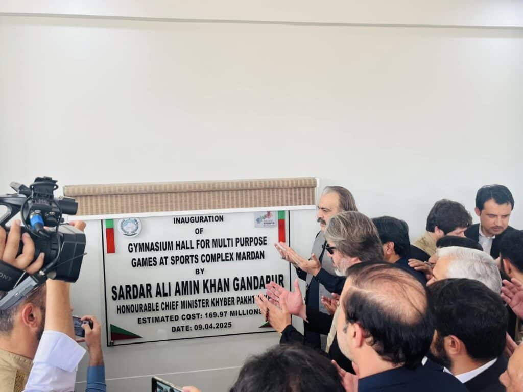 CM KP Ali Amin inaugurates several uplift projects in Mardan