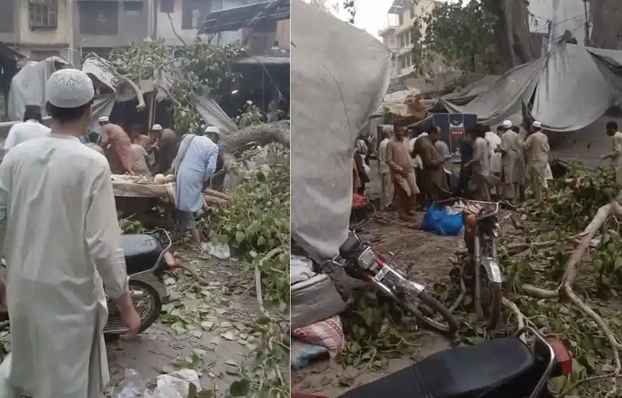 Several injured in Peshawar as storm hits KP and Islamabad