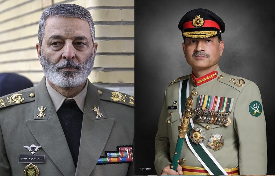 Iranian Army Chief calls Field Marshal Syed Asim Munir, expresses gratitude for his bold stance