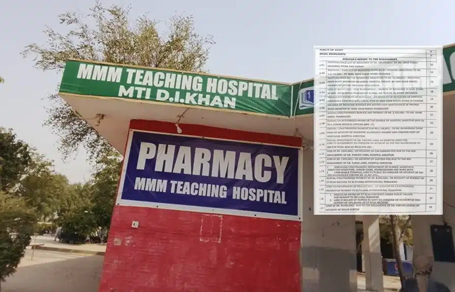 Irregularities exceeding 410 million uncovered at DHQ hospital DI Khan