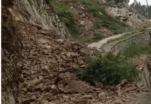 Roads blocked at multiple points in Swabi due to heavy landslides