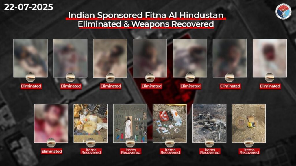 4 terrorists of Indian proxy 'Fitna al Hindustan' sent to hell: ISPR