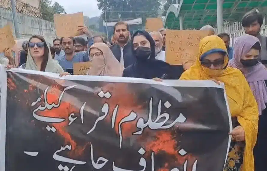Civil society protests brutal rape and murder of domestic worker in Abbottabad